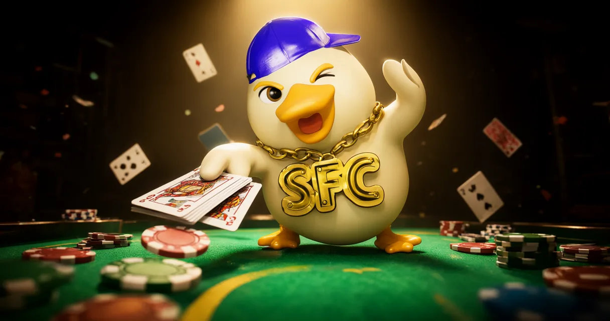 Classic casino table cards setup